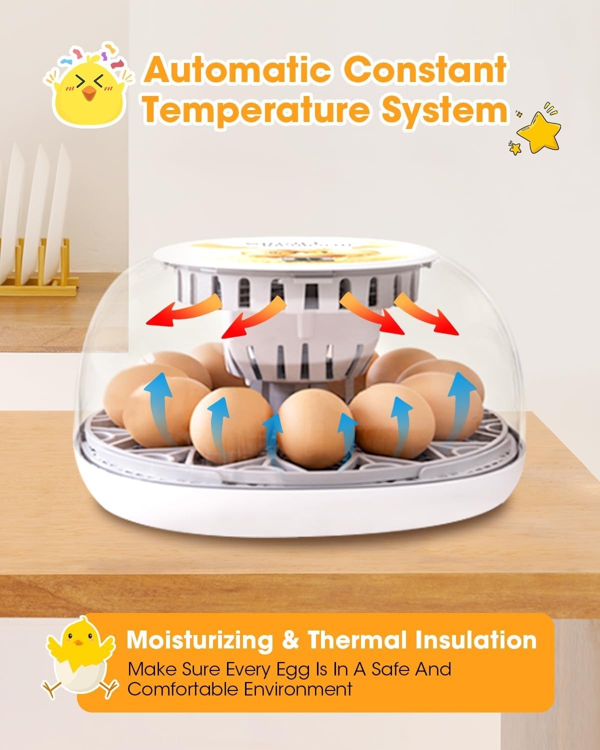 Incubators for Hatching Eggs, Chicken Waterer Cups, Automatic Egg Turner Hold...