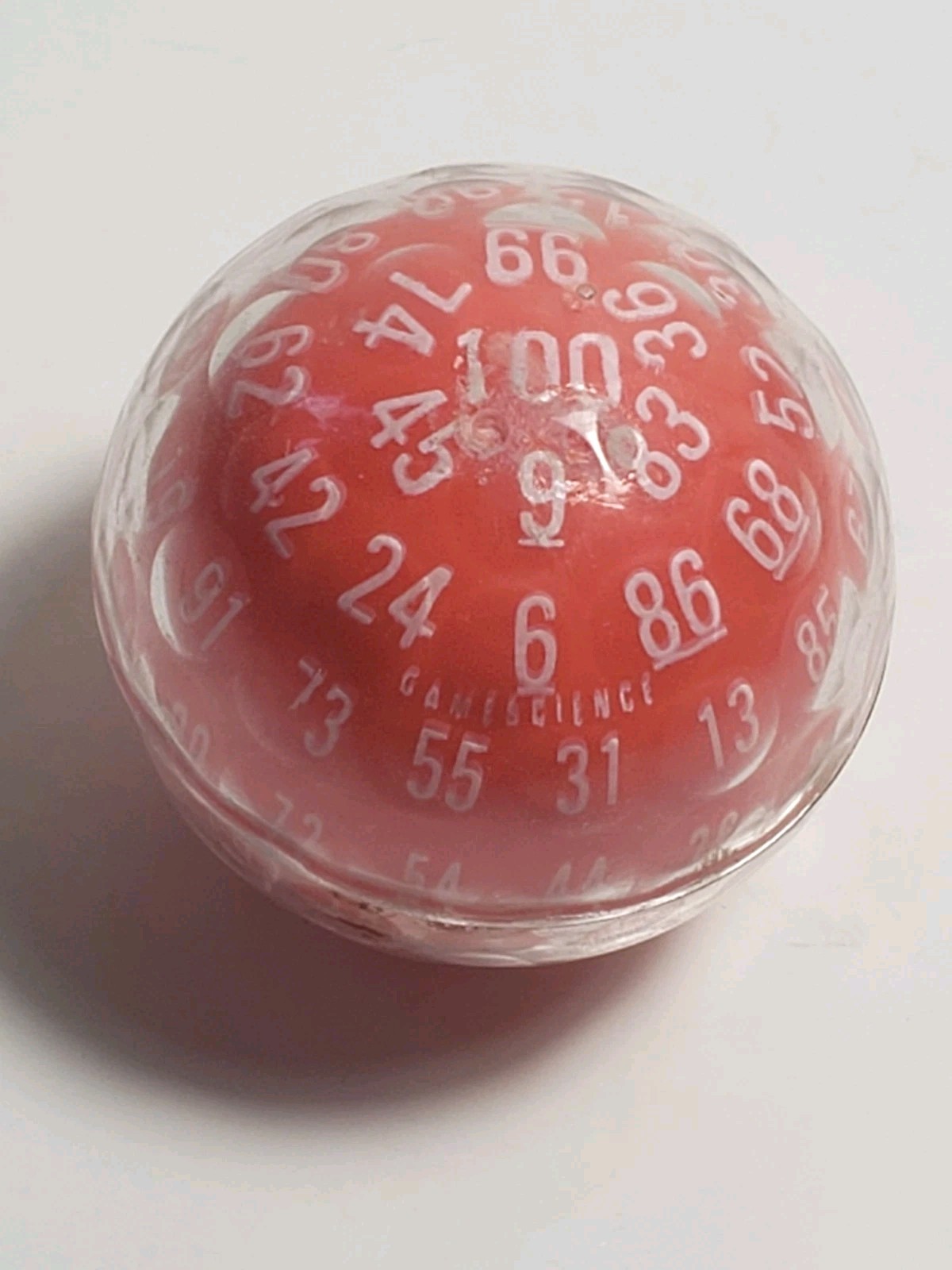 Vintage Gamescience d100 red zocchihedron d&d rpg fate ball dice 092924dECZCA