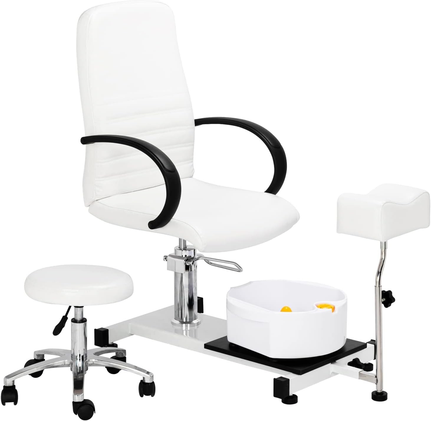 Pedicure Chair with Stool & Bubble Massage Foot Bath , Hydraulic Pedi Chair NEW