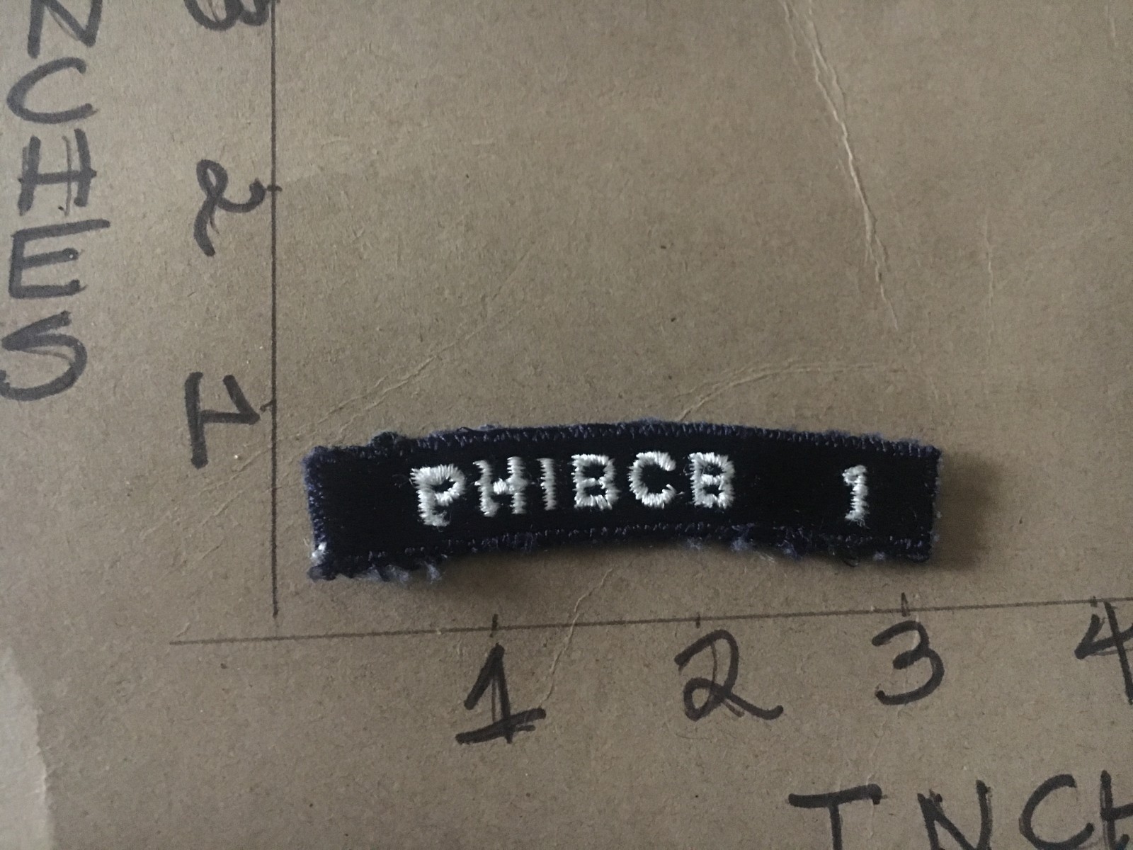 US NAVY SHOULDER STRIP TAB *** rocker *** Patch Phibcb 1