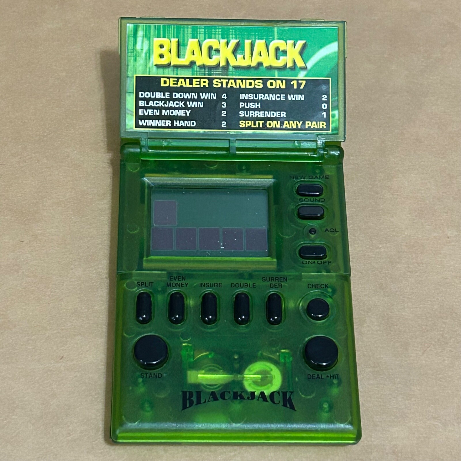 Vintage 1994 Micro Games of America Mini Vegas Blackjack w/ Instructions