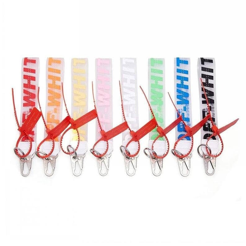 Clear Off White keychain Inspired lanyard Heavy Duty Industrial Lanyard 10.5