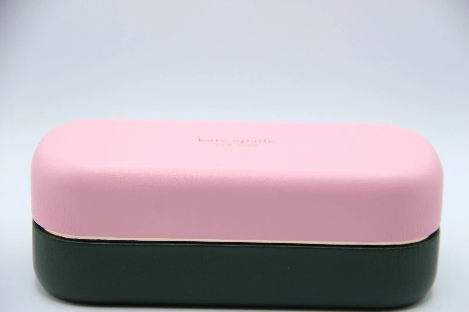 New Kate Spade Pink/Green Large Case Sun EyeGlasses Case + Cleaning Cloth