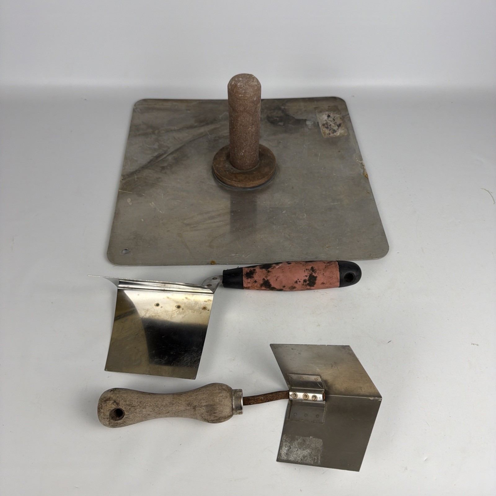 Vintage Drywall Plaster Finishing Tool Lot Hawk Corner Trowels Stainless Steel