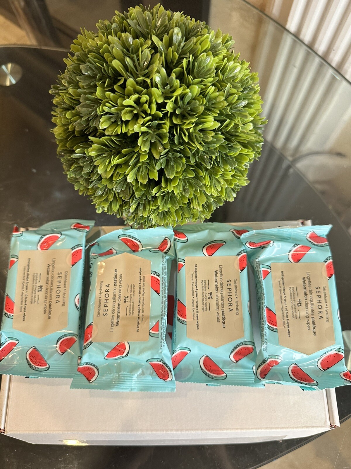 4x 10-Count Sephora Cleansing Wipes Watermelon Hydrating NIP Free Ship