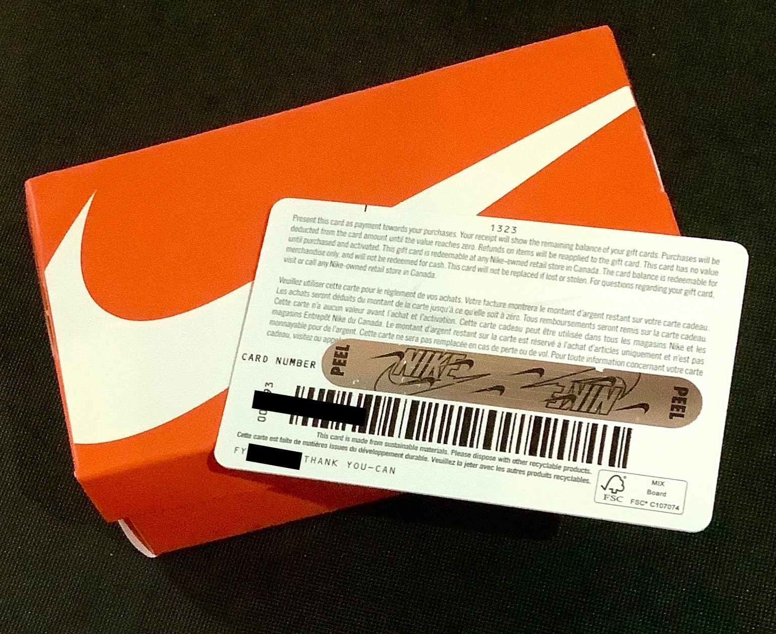 🇨🇦 CANADA 🇨🇦 2026 NIKE GIFT CARD WITH NIKE GIFT BOX —— NEW