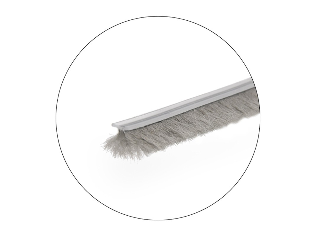 FHC 100' Storefront Door Pile Weatherstrip .25" H .27" W Gray