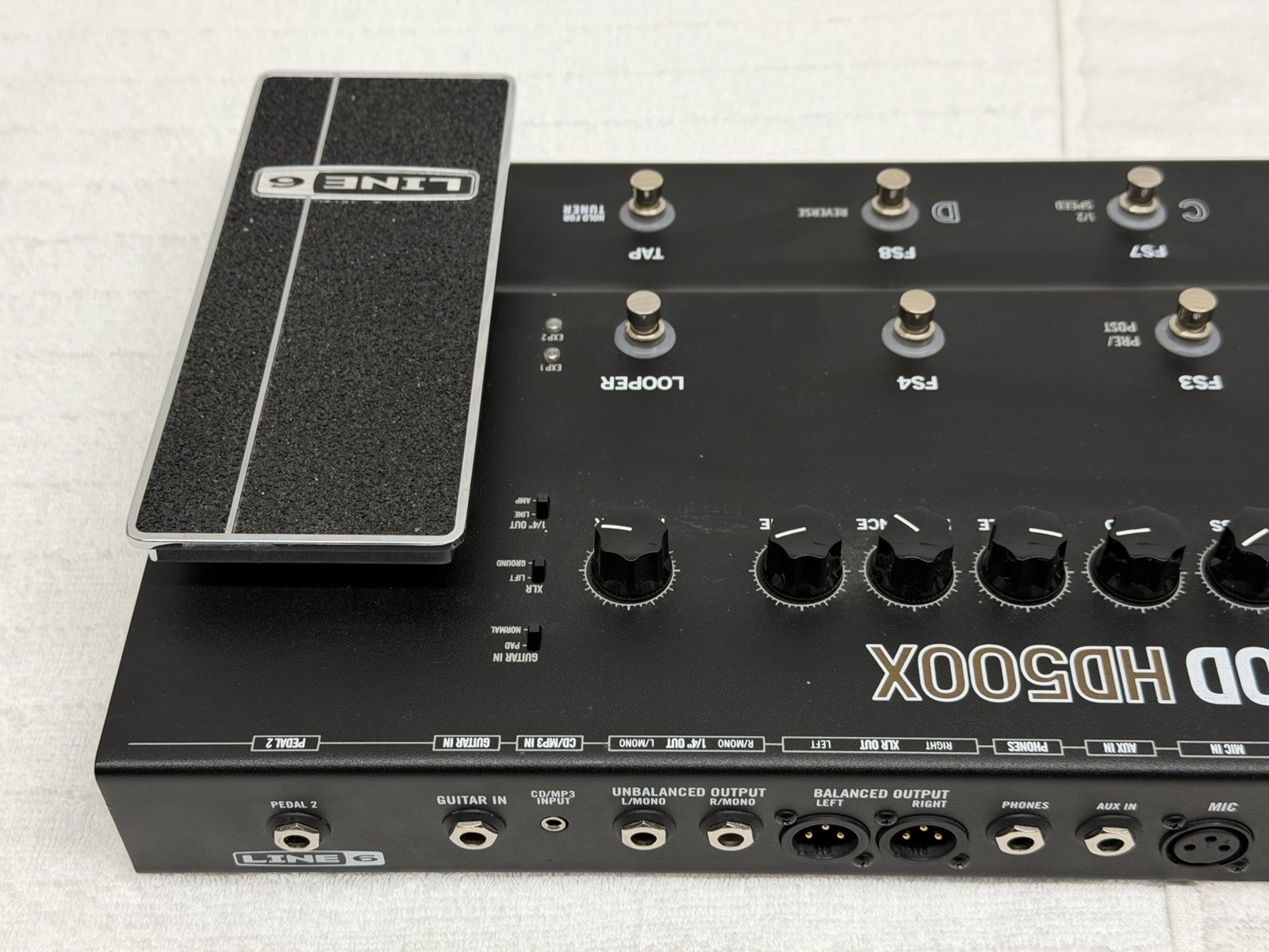 Line 6 POD HD500X Multi-Effect Guitar Pedal Control w/Power Supply