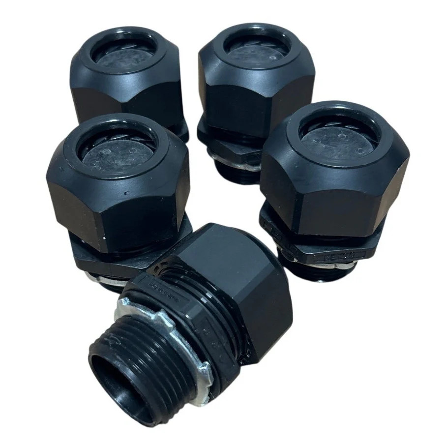 5 New Open Box Heyco 1" Black Plastic NPT 5 Hole Solar Panel Mastheads