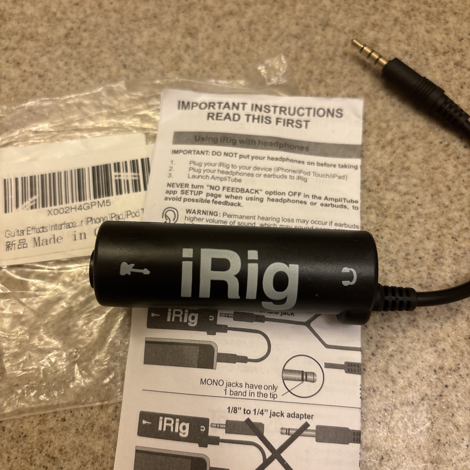 Ik multimedia IRig Guitar Interface For iPhone iPad Mac