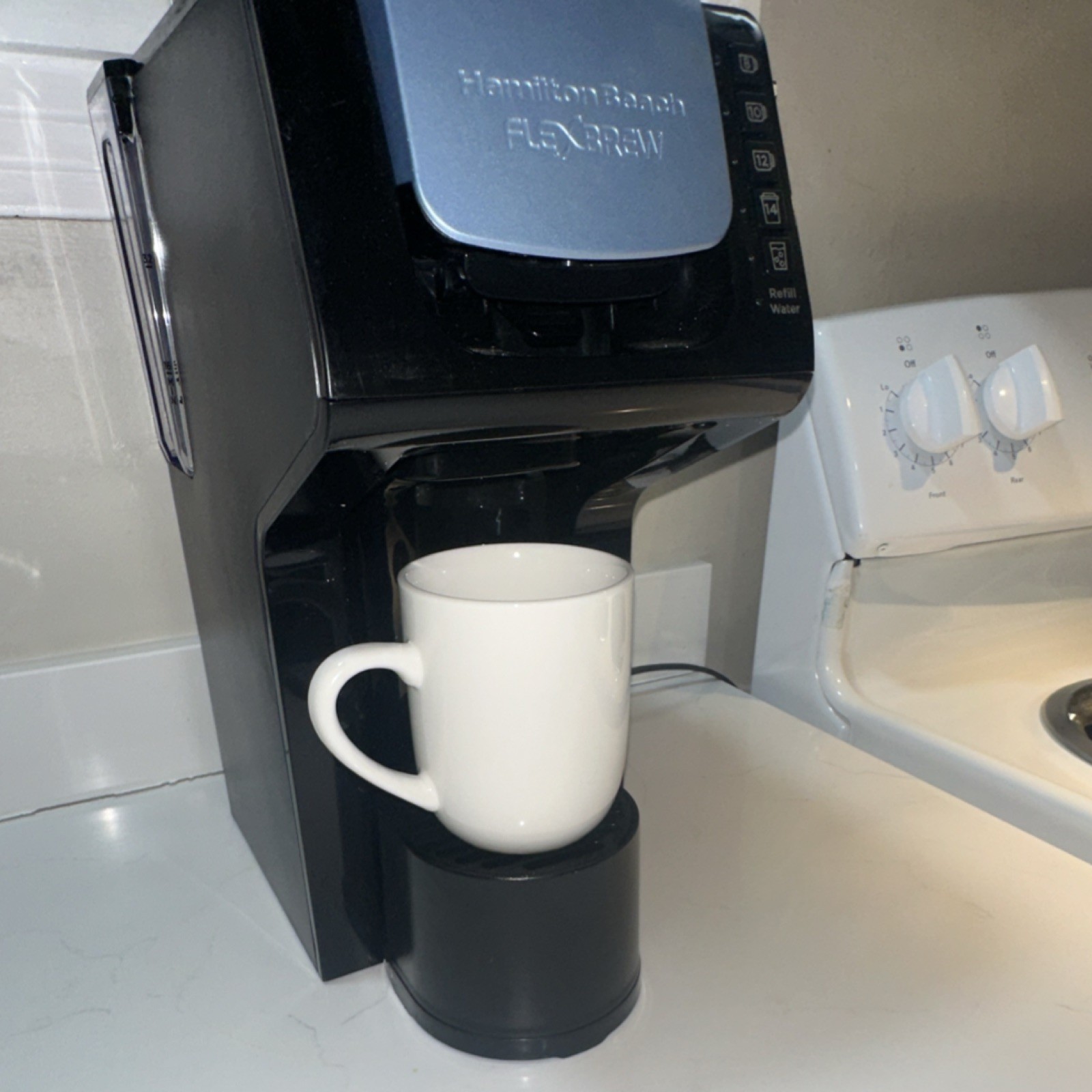 Hamilton Beach FlexBrew Pod & K-Cup Coffee Maker Black Matte Removable Drip Tray