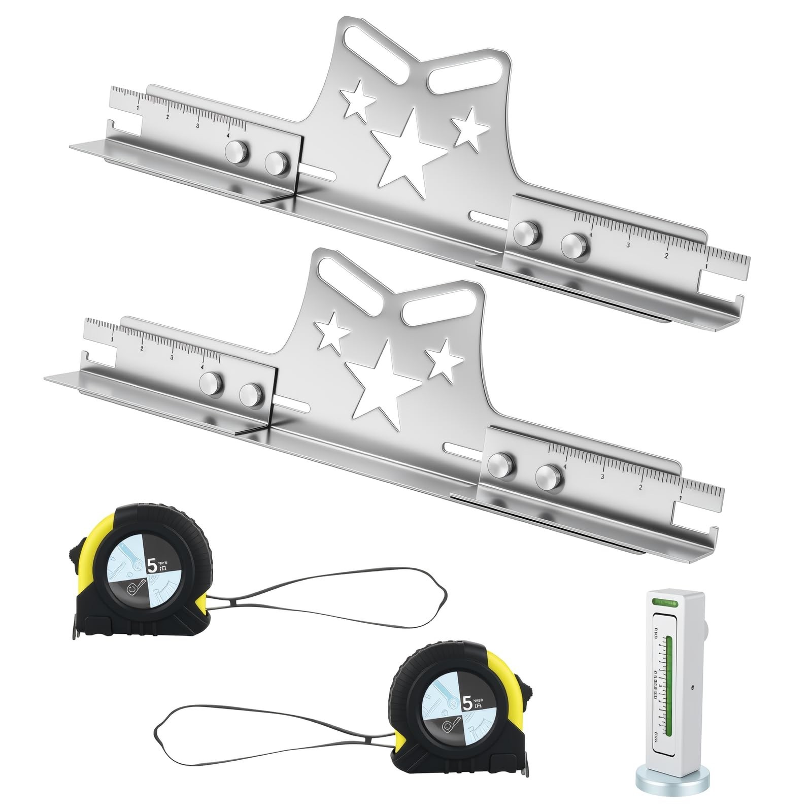 2-Pack Wheel Alignment Tool Plates, 3-in-1 Adjustable Toe & Camber Tool Kit for