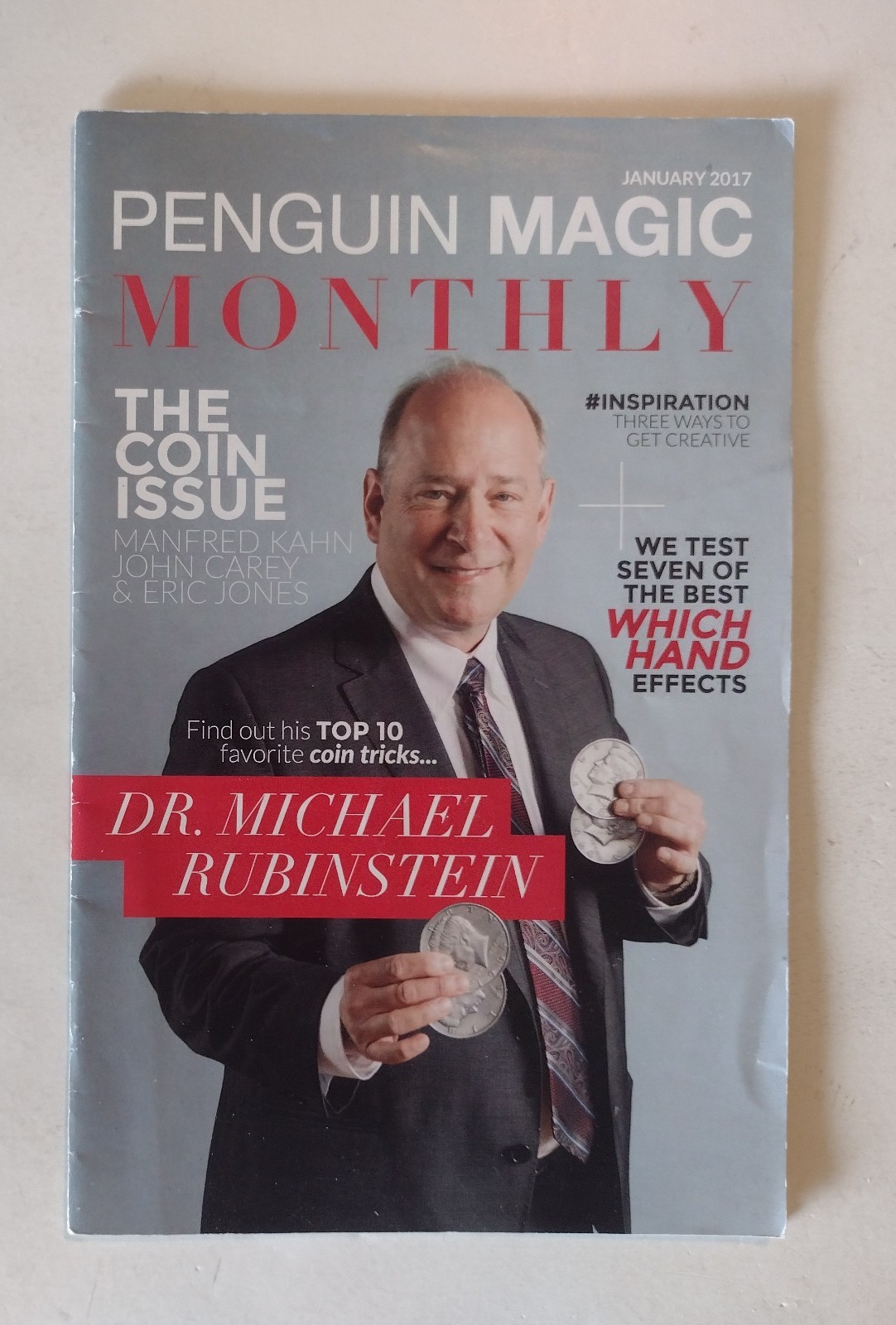 Penguin Magic Monthly January 2017 Dr. Michael Rubinstein, Manfred Kahn, John Ca