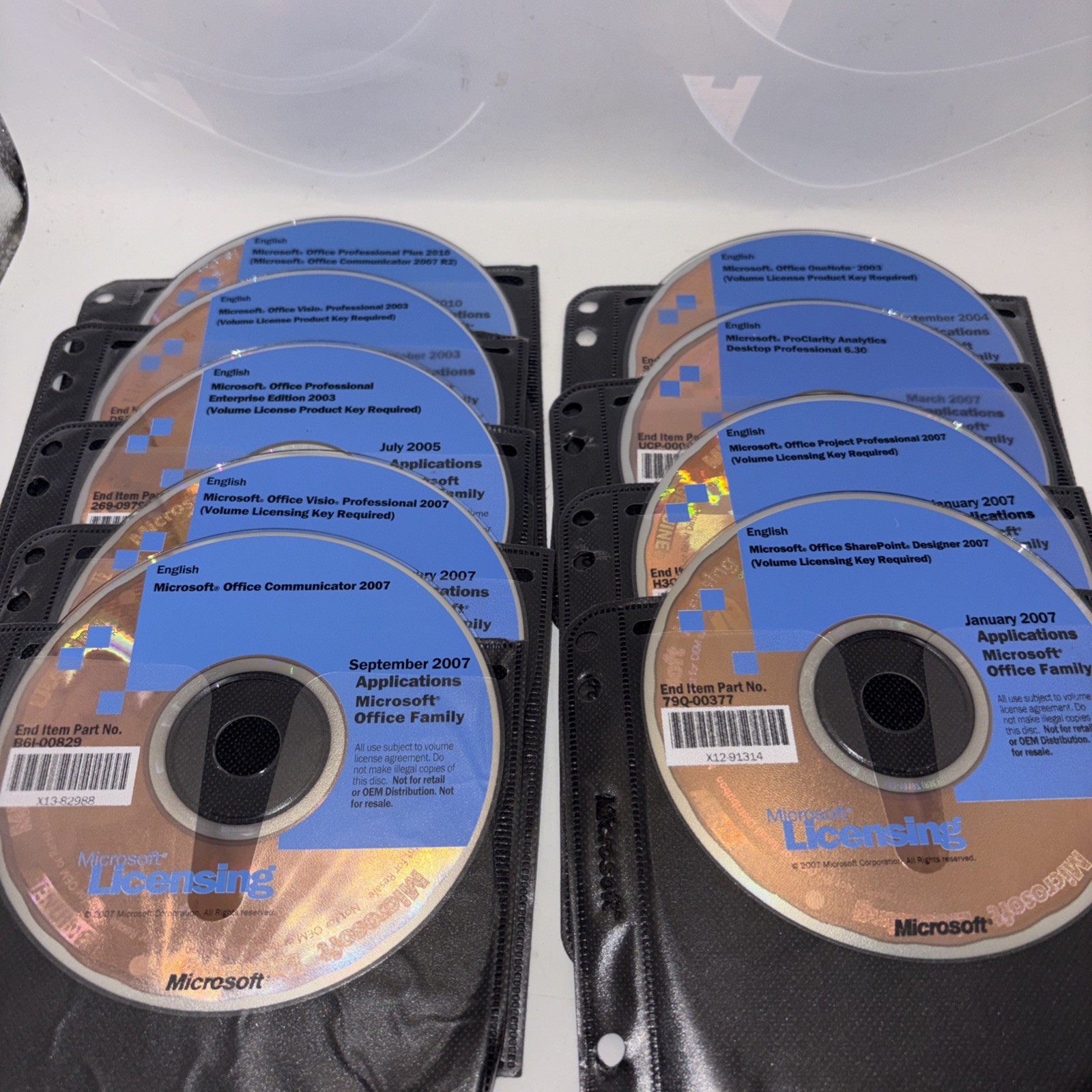 Vintage Microsoft Office 2003 2007 Licensing Installation Discs Lot Disc Only