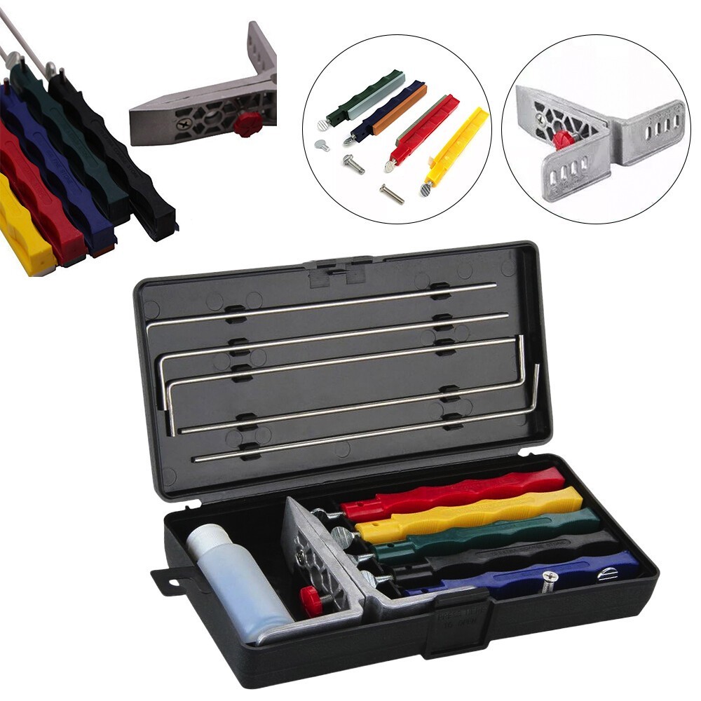 For Lansky Deluxe Tool Knife Sharpener Deluxe 5-Whetstones Set Sharpening System
