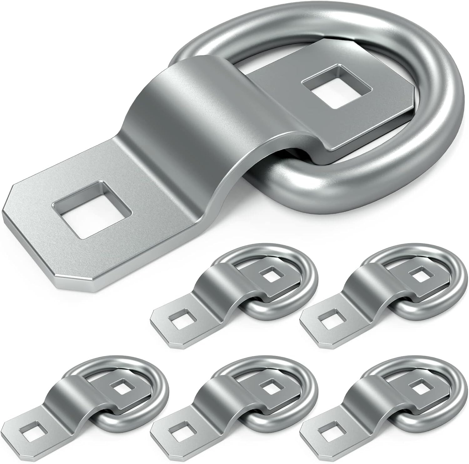 6PCS 3/8" D Ring Tie Down Anchor Trailer Tie Down