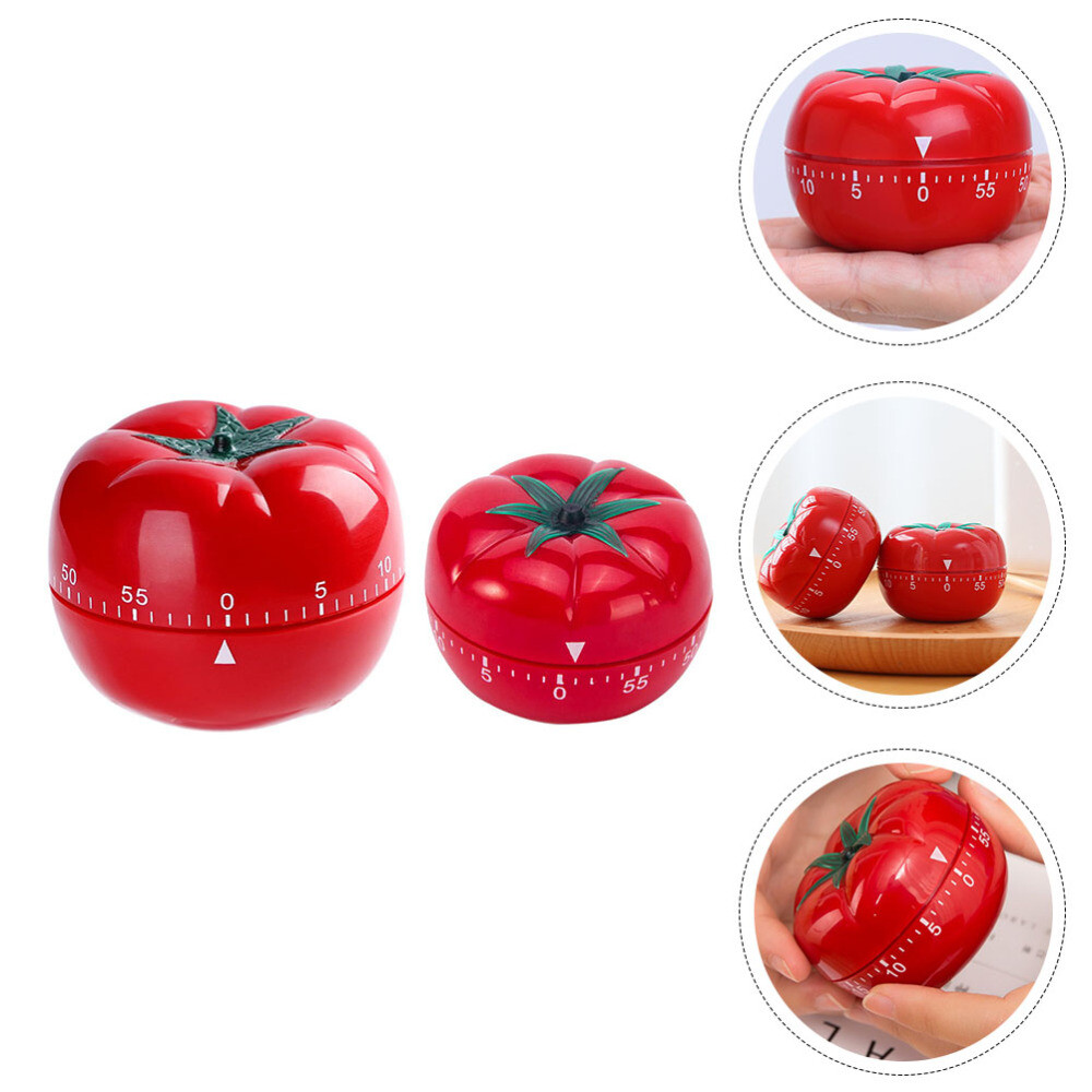 2pcs Visual Timer Clock Fruit Shape Timer Pomodoro Timer Cube Fruit Timer