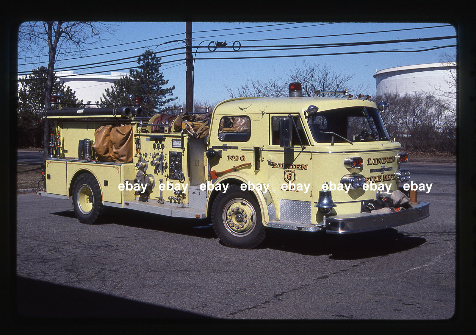 Linden NJ E6 1969 American La France pumper Fire Apparatus Slide