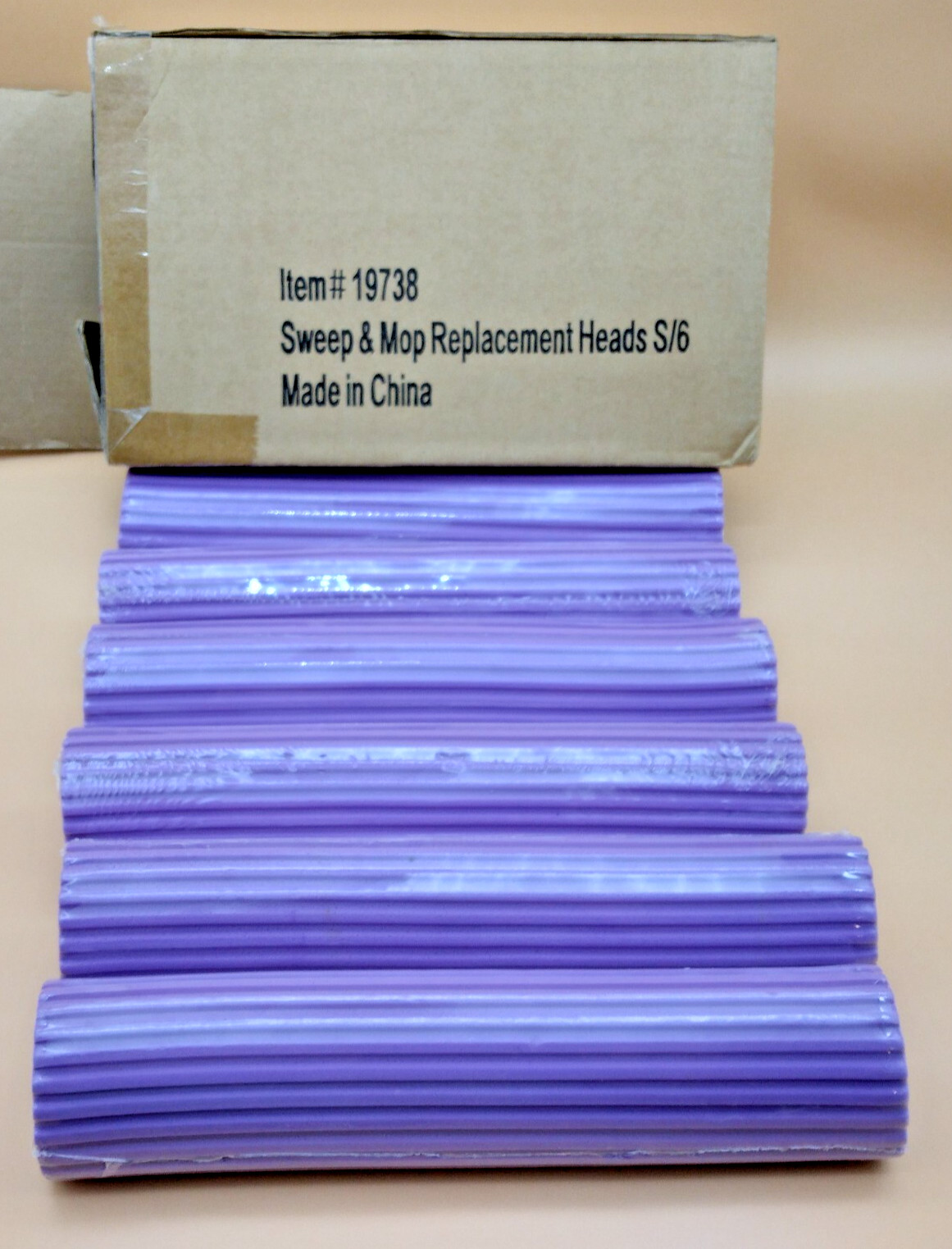 Sweep & Mop Replacement Heads New individually Sealed 10.5" Purple Lot of 6