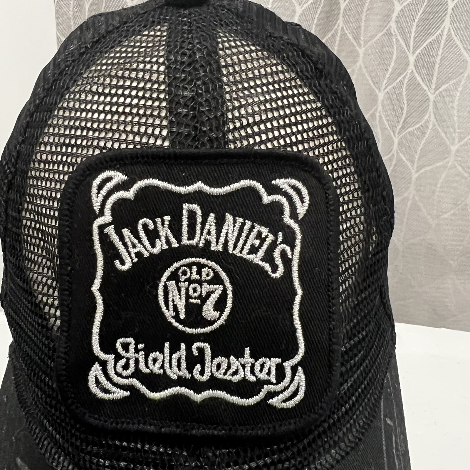 Jack Daniels Old No.7 Field tester Trucker Hat Cap Black Signed by two testers