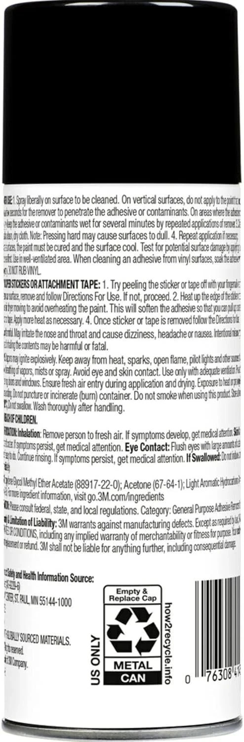 3M Adhesive Remover 12 oz. Quickly Remove Adhesive Attachment Tape Tar Wax