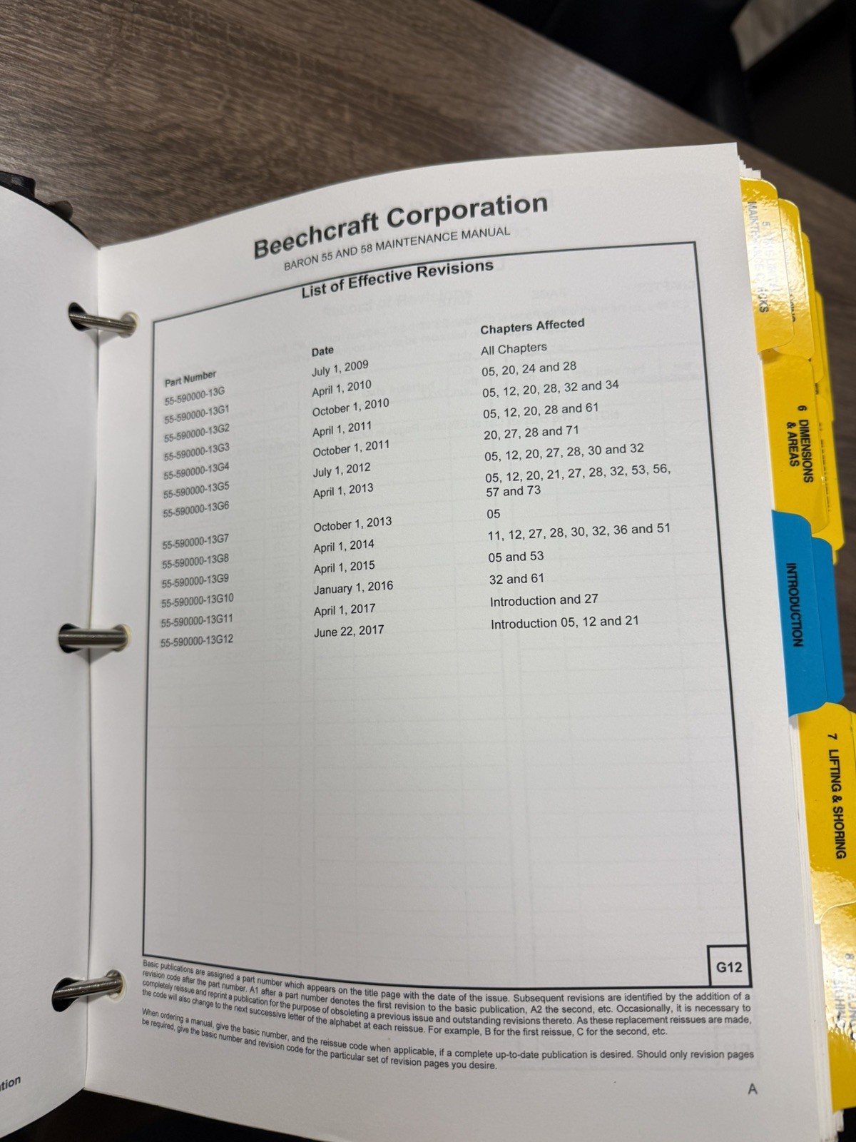 beechcraft baron 55/58 mainteance manual