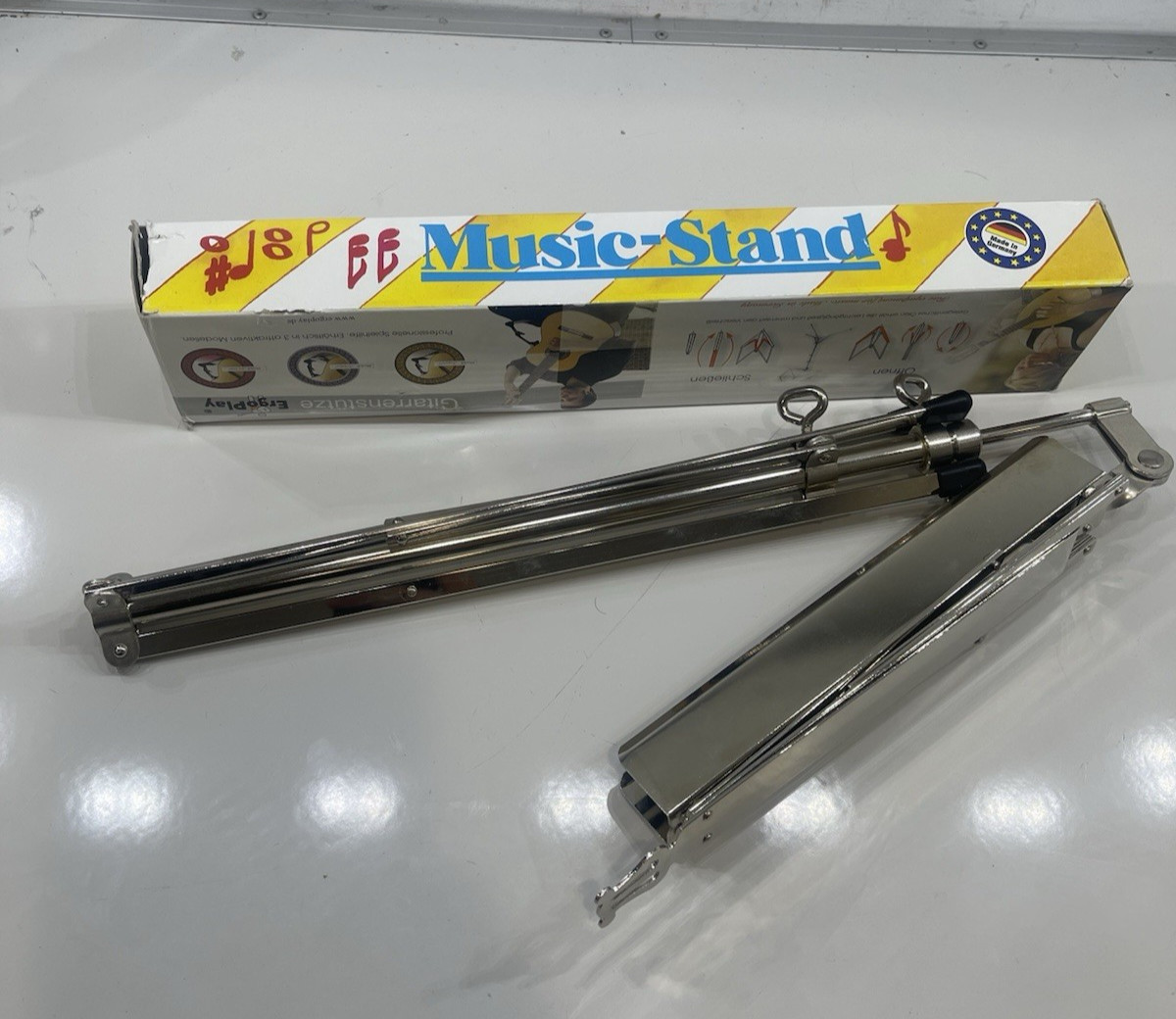 Music stand, Nickel plated Notenstander German