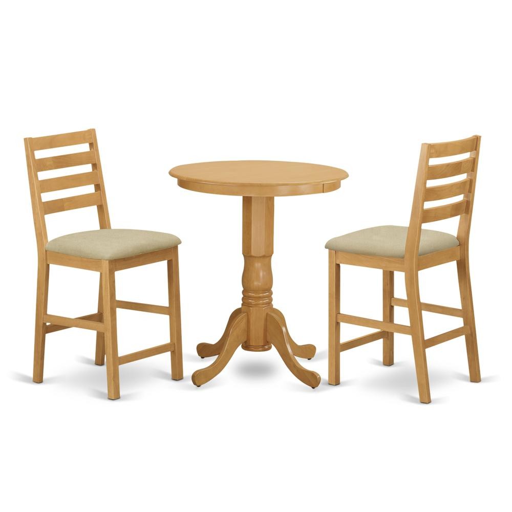EDCF3-OAK-C 3 PC counter height set - Kitchen dinette Table and 2 counter...