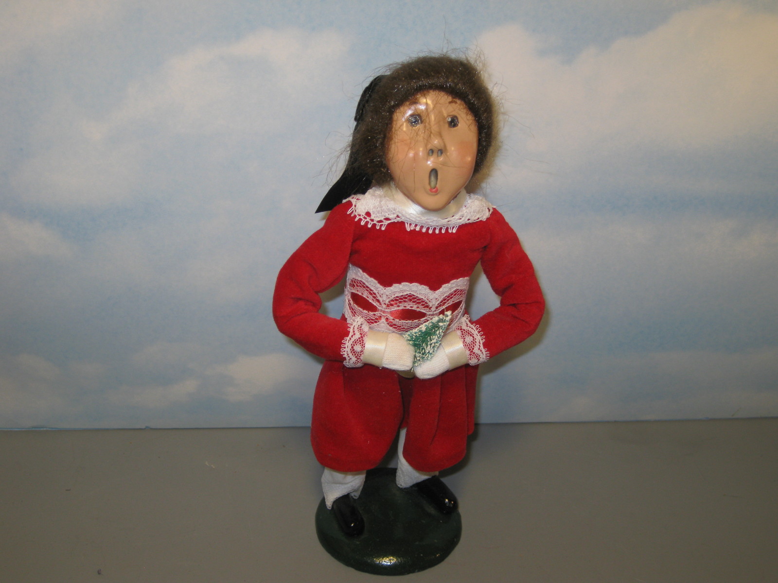 Byers Choice 1986 Cute Victorian Girl with Small Tree