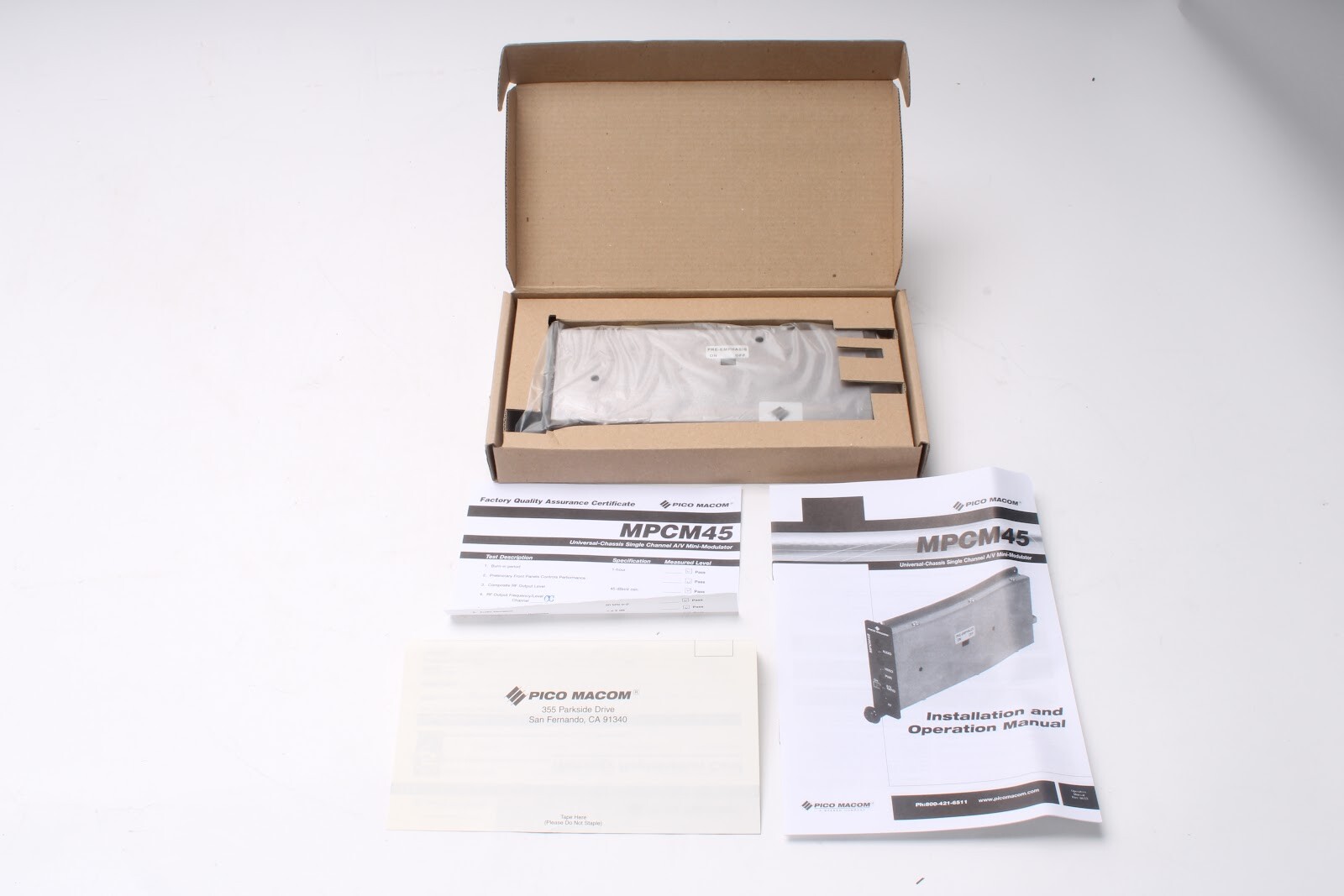 Pico Macom MPCM45-CC Universal Chassis Single A/V Mini-Modulator Channel CC NEW