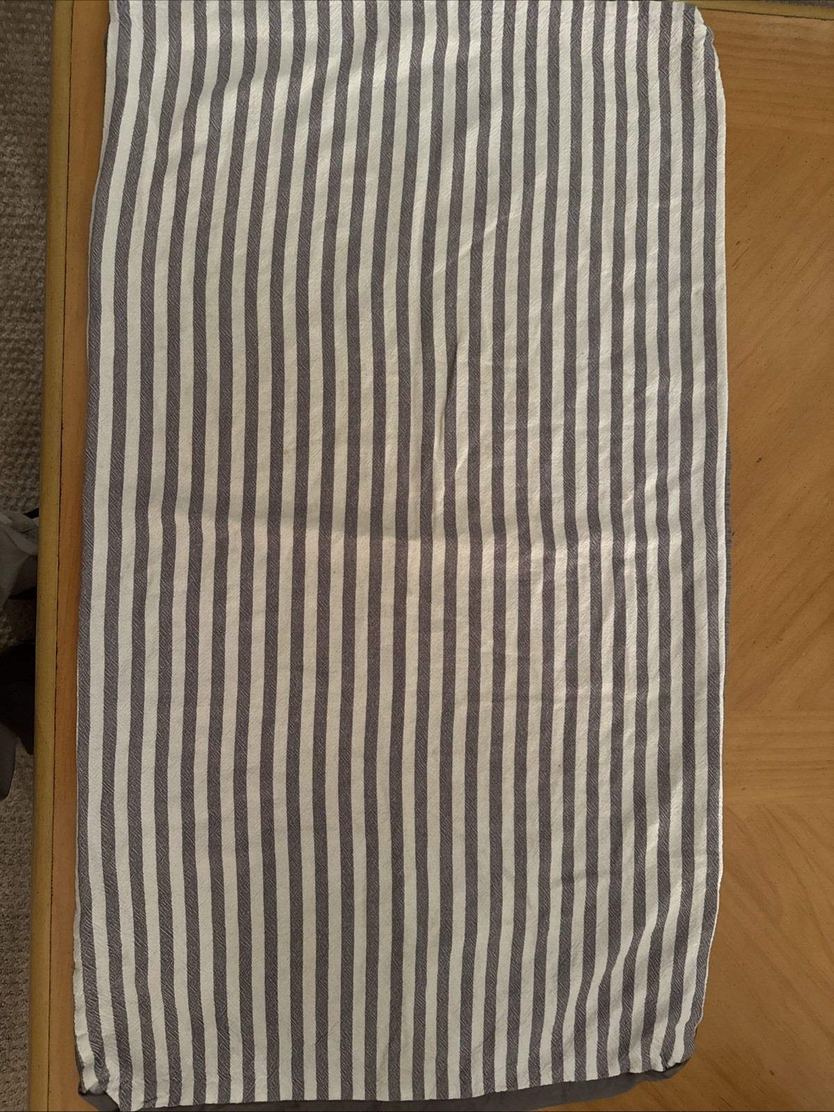 Casaluna Pillow Sham Linen Blend OEKO-TEX Striped, Dk Gray/White, King Zip (1)