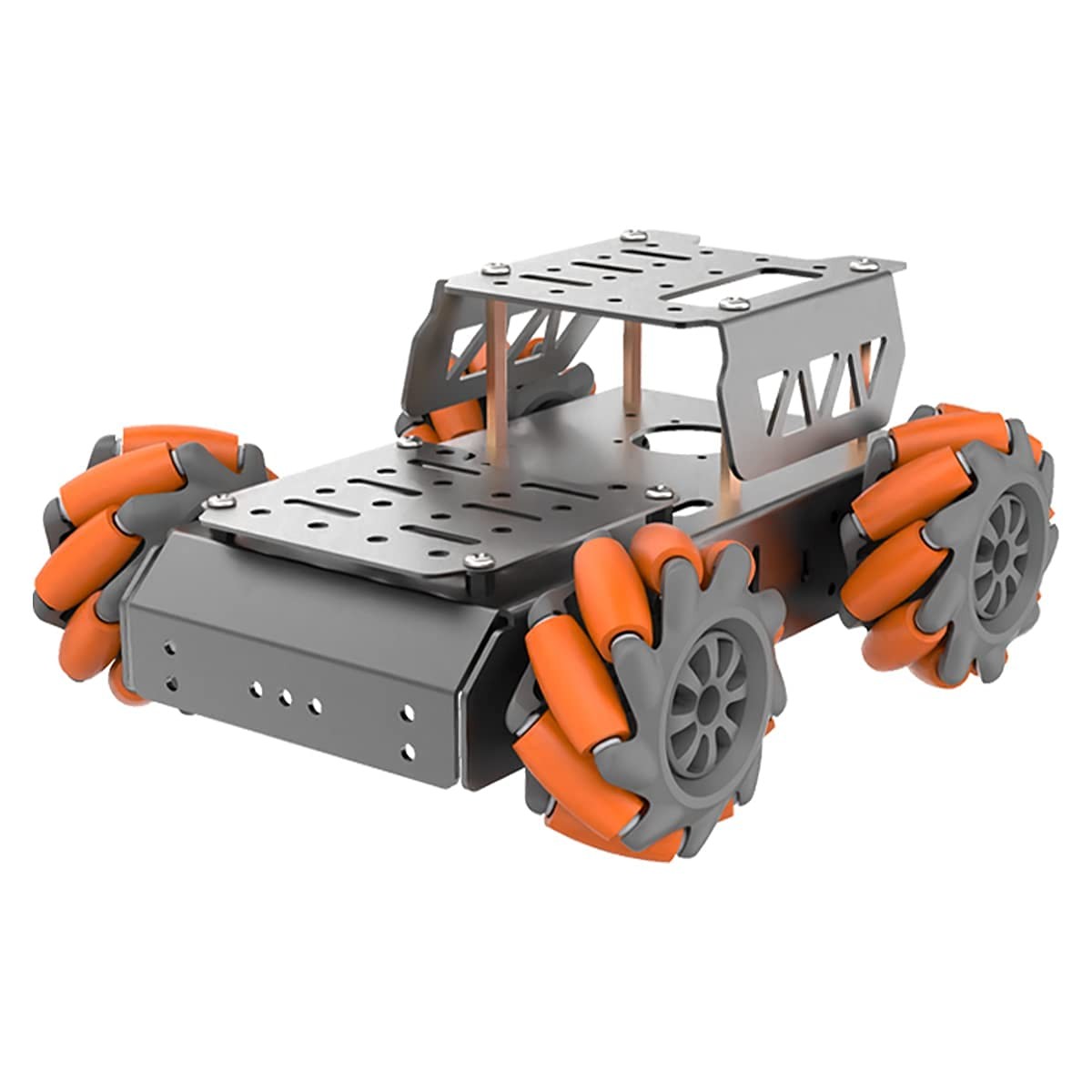 Mecanum Wheel Chassis Car Kit with TT Motor, Aluminum Alloy Frame, Smart Car ...