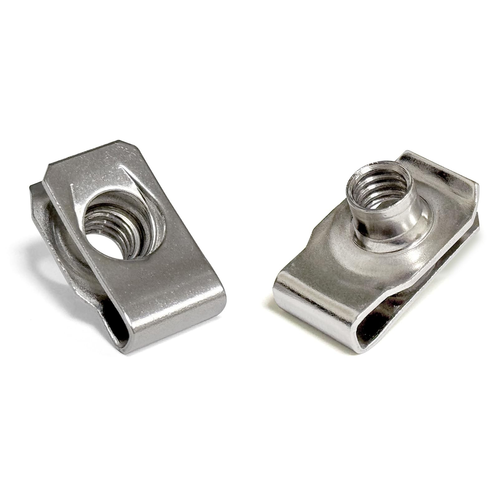 1/4"20 UClipOn Nut, UType Stainless Steel 188 304 Regular Extruded UNut, Pack...