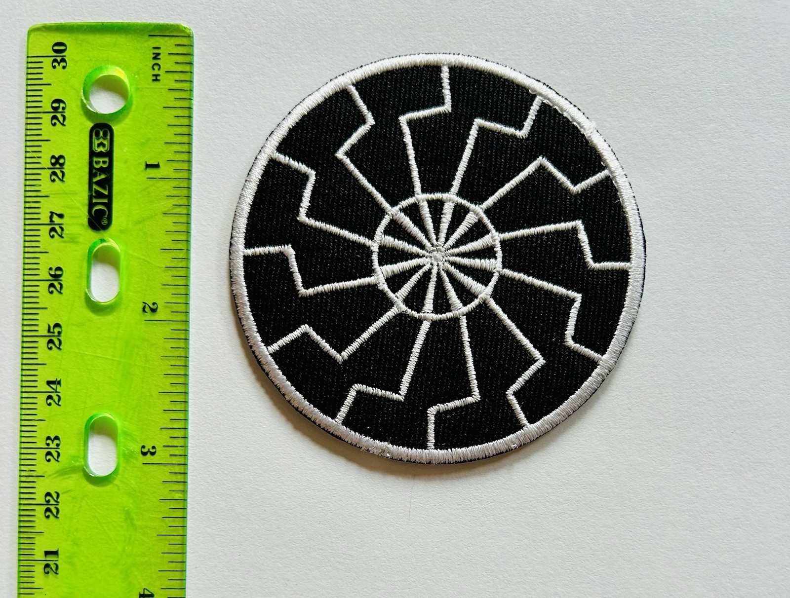 Black Sun Rune Patch Iron On
