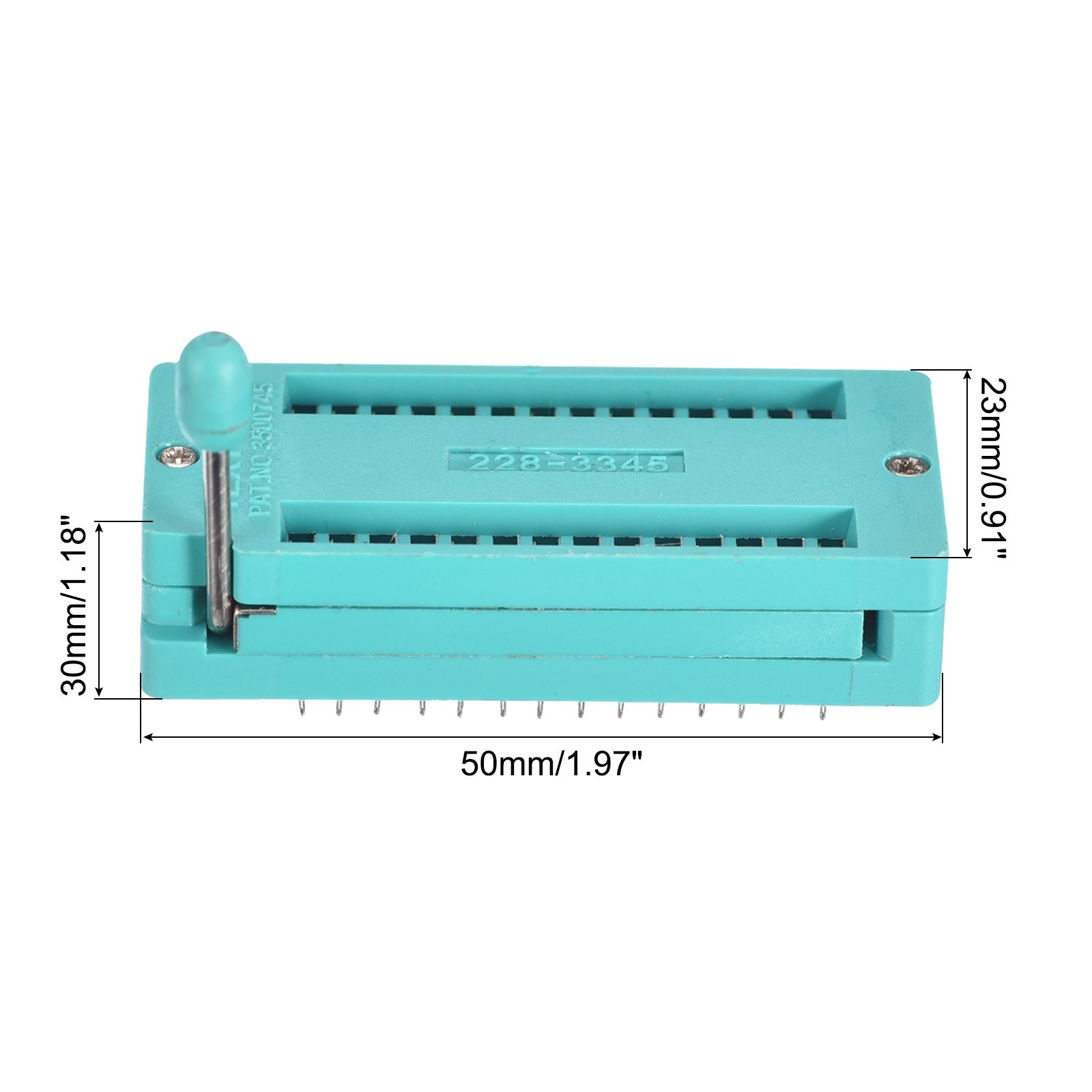 Universal IC Test ZIF Socket 28 Pin 3.0mm Pitch for Microcontroller, Chip 5 Pack