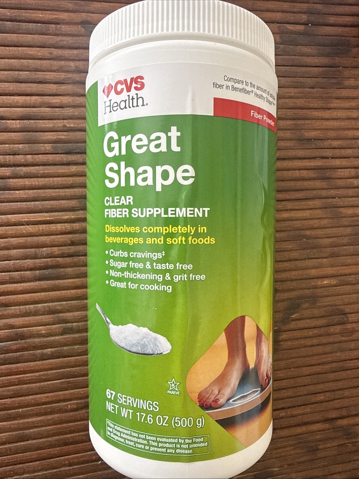 CVS Health Great Shape Clear Fiber Supplement 67 Servings 17.6 OZ Exp 09/27
