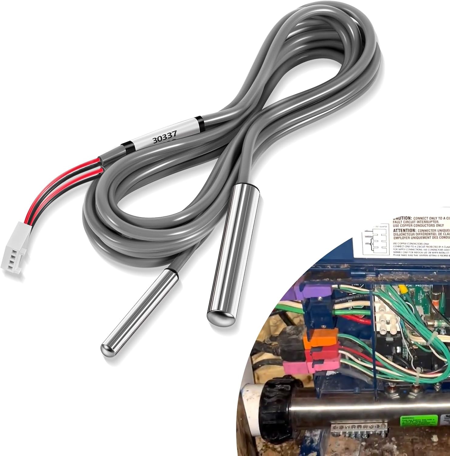 Replacement for Balboa Water Group 25-175-0337 Temp/Hi Limit Sensor Assembly