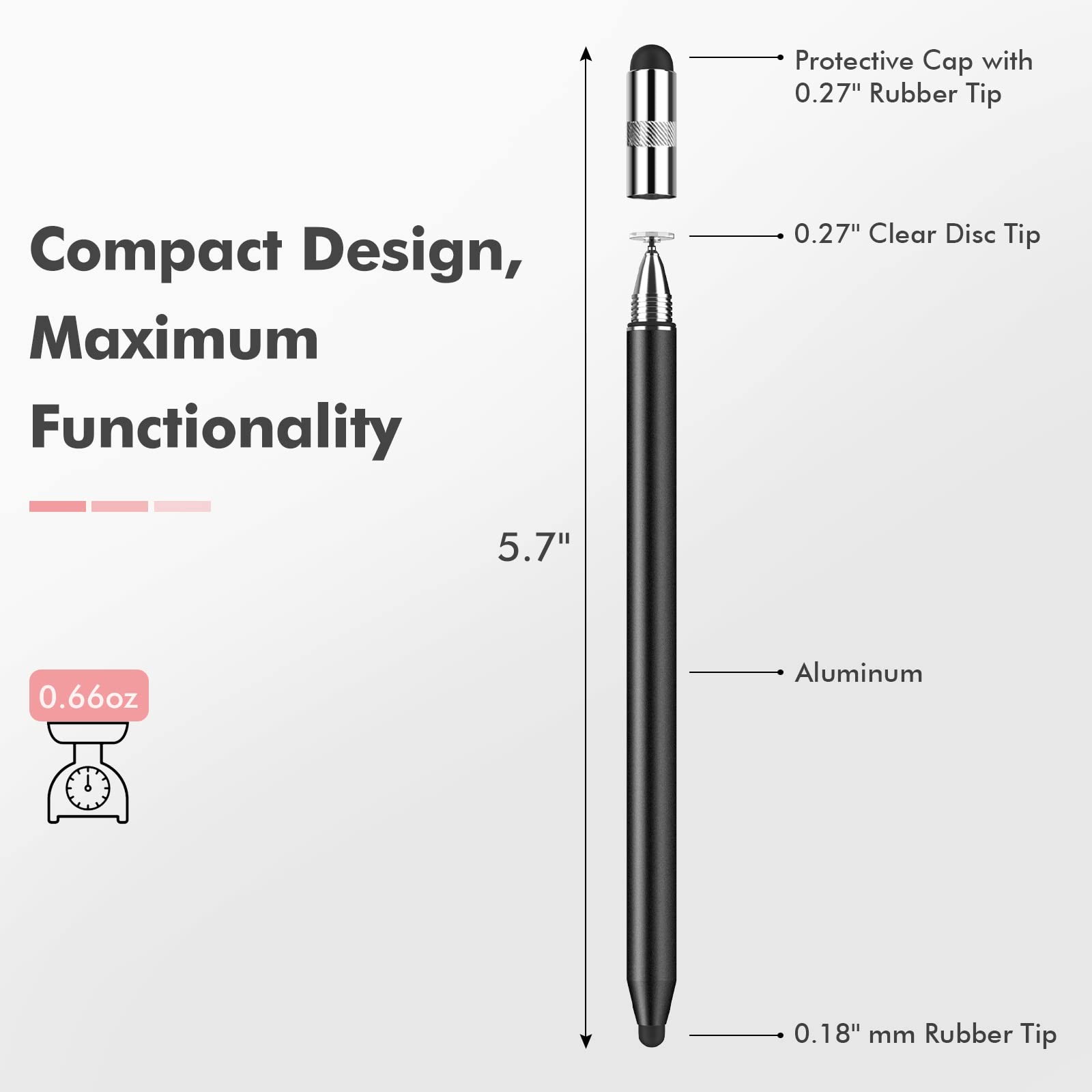 3 in 1 Stylus Pens Touch Screens, High Sensitivity & Precision Capacitive Stylus