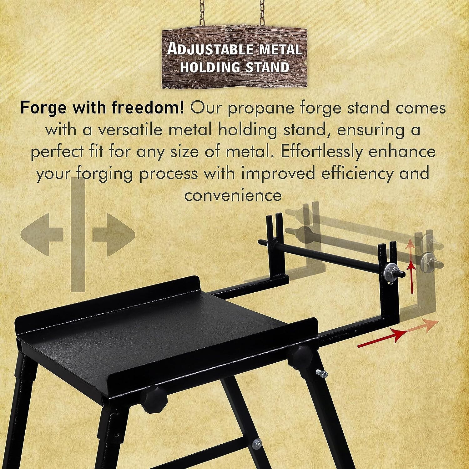 Simond Store blacksmith forge kit Stand compatible with all single burner forge