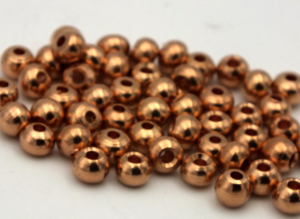 Brass Beads for Fly Tying COPPER - 7/32" 6mm 50 pkg MAT231
