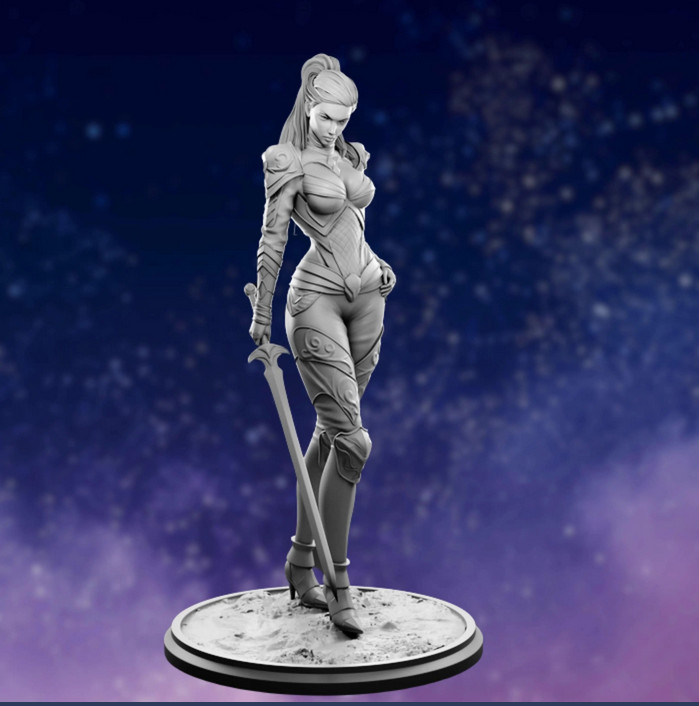Female Elven Bladesinger Mini | Sexy Female Fighter with NSFW Option | 3 Darts