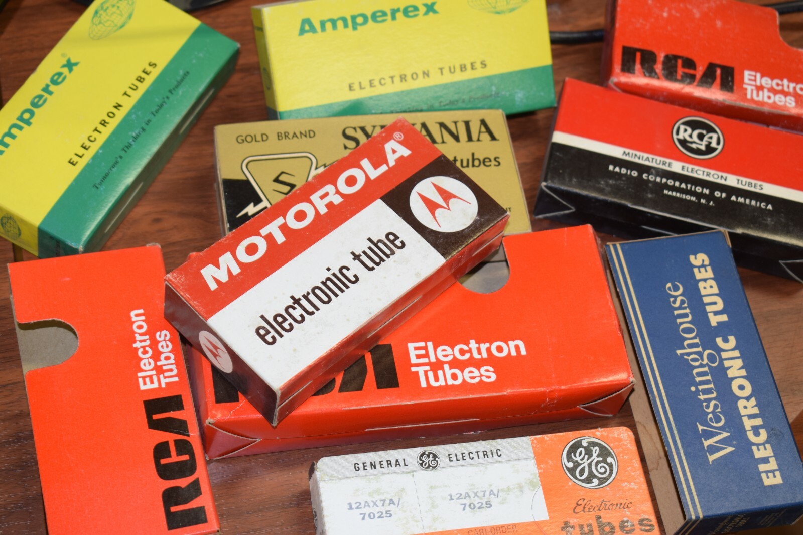 FACTORY VACUUM TUBE SLEEVES - COOL LITTLE PIECES OF ADVERTISING - EMPTY HOLDERS