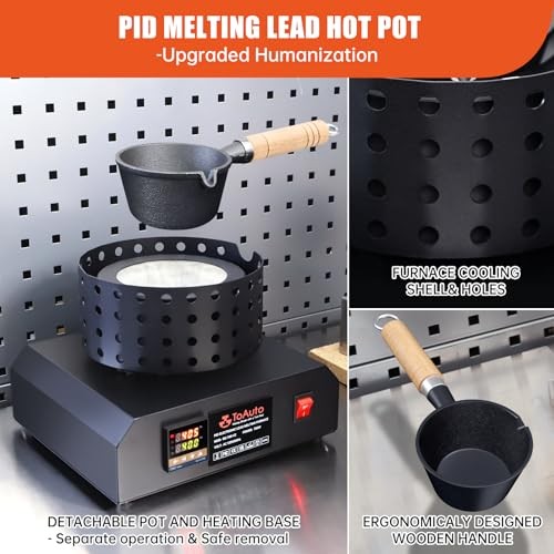 Electric Digital Temp Display Lead Melting Pot,PID Temp Control High Capacity
