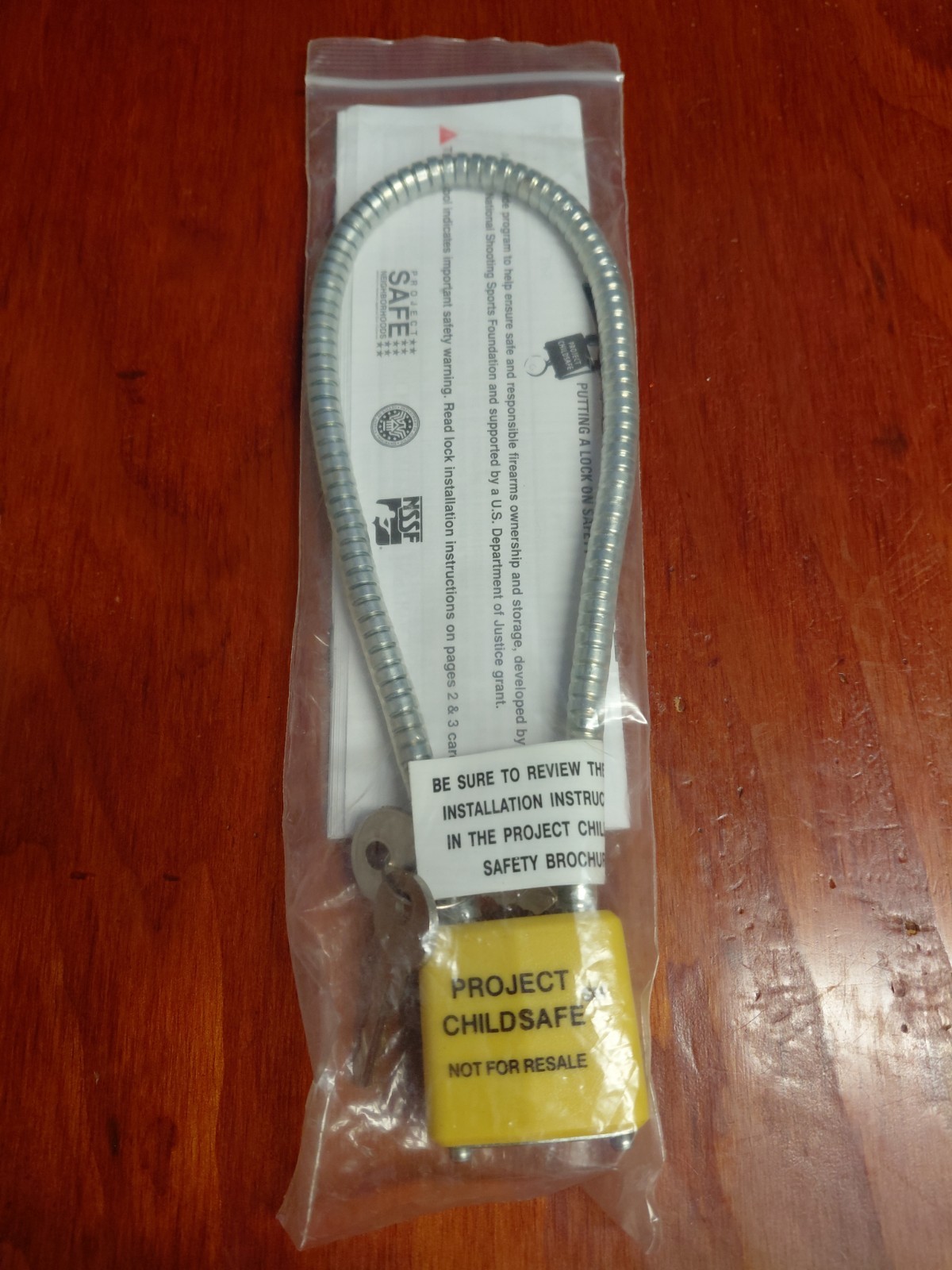 Project Child Safe ML0603 Heavy Duty Cable Gun Safety Lock w/ Two Keys