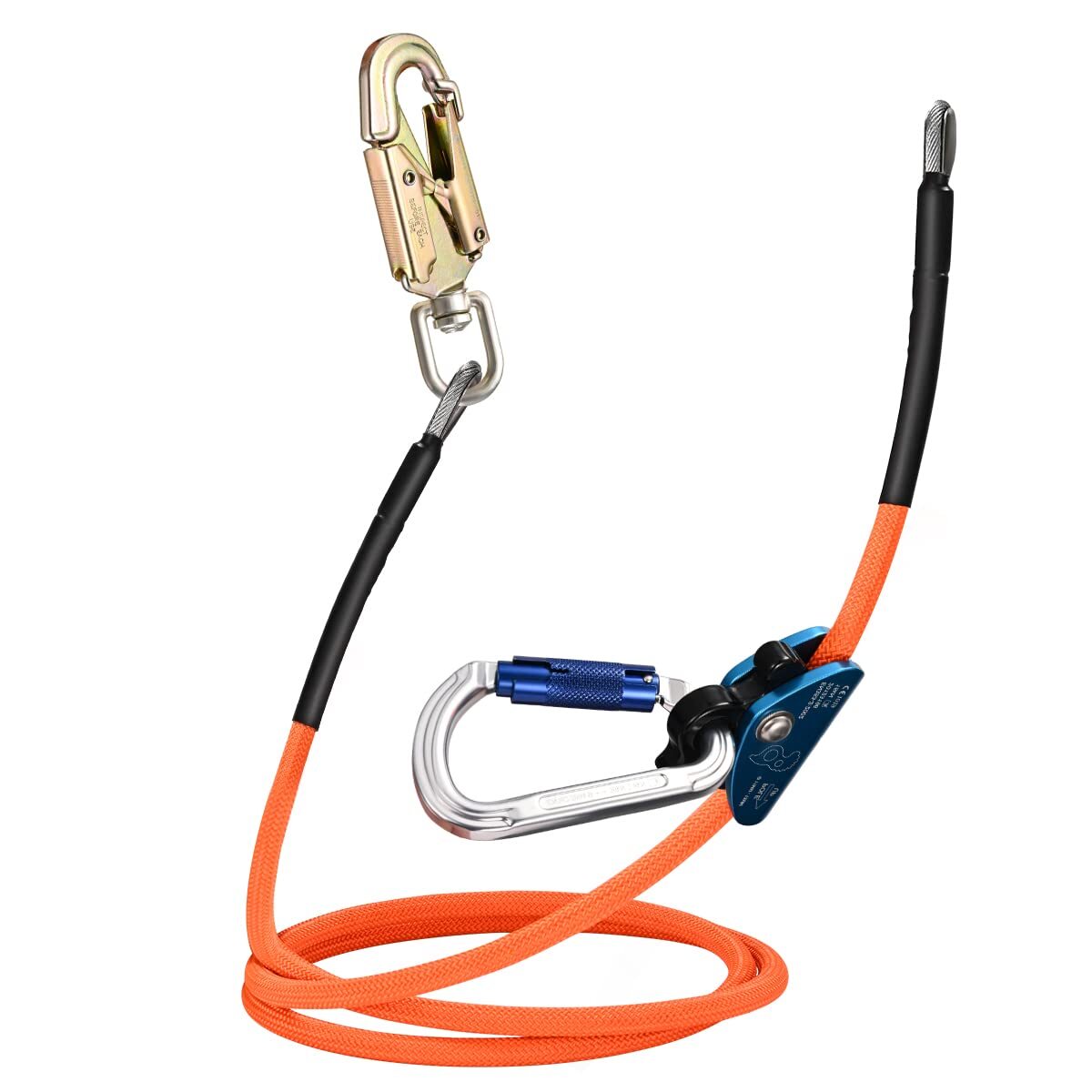 SEAAN Steel Wire Core Flipline Kit 1/2’’ x 8 ft Flipline for Tree Climbing La...