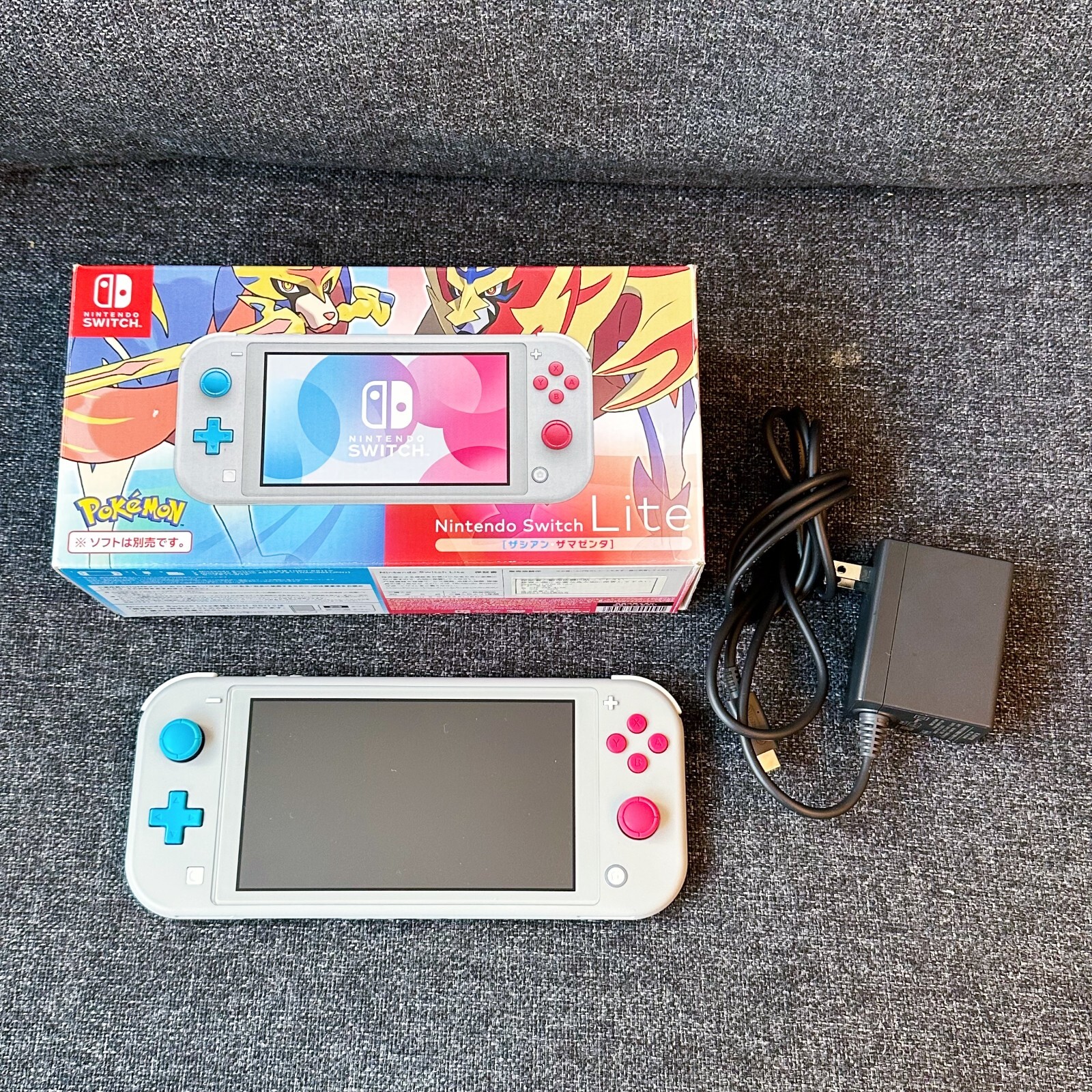 "EXCELLENT" Nintendo Switch Lite Pokemon Zacian Zamazenta Edition Limited W/ BOX