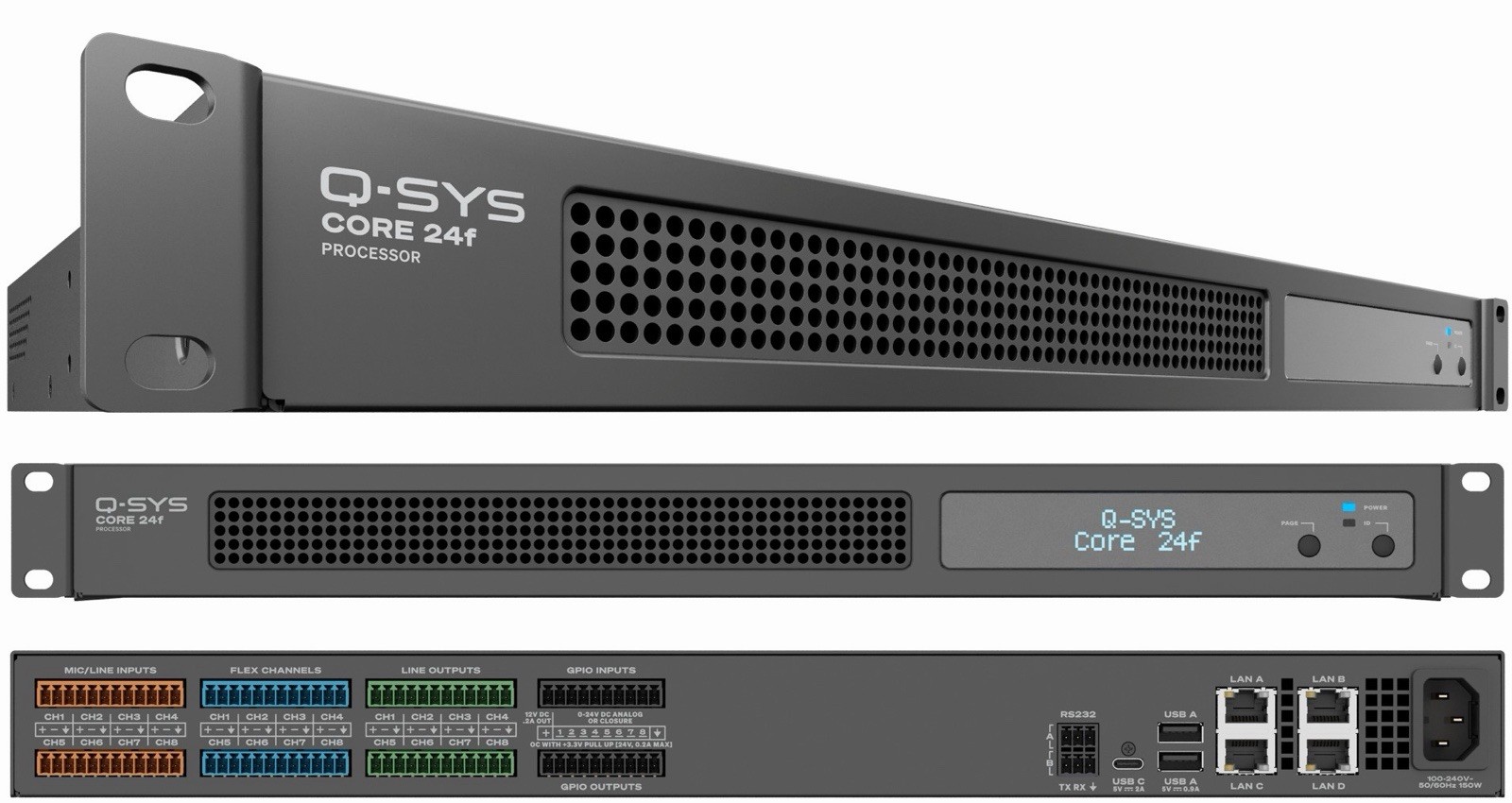 Q-SYS Core 24f Network Audio Video DSP Media Processor QSC Enterprise AV