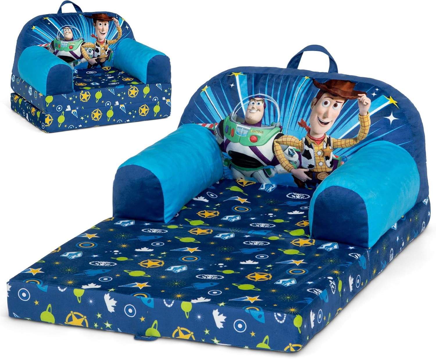 Toy Story Cozee Buddy Flip-Out Chair for Kids - Blue Fun & Comfort