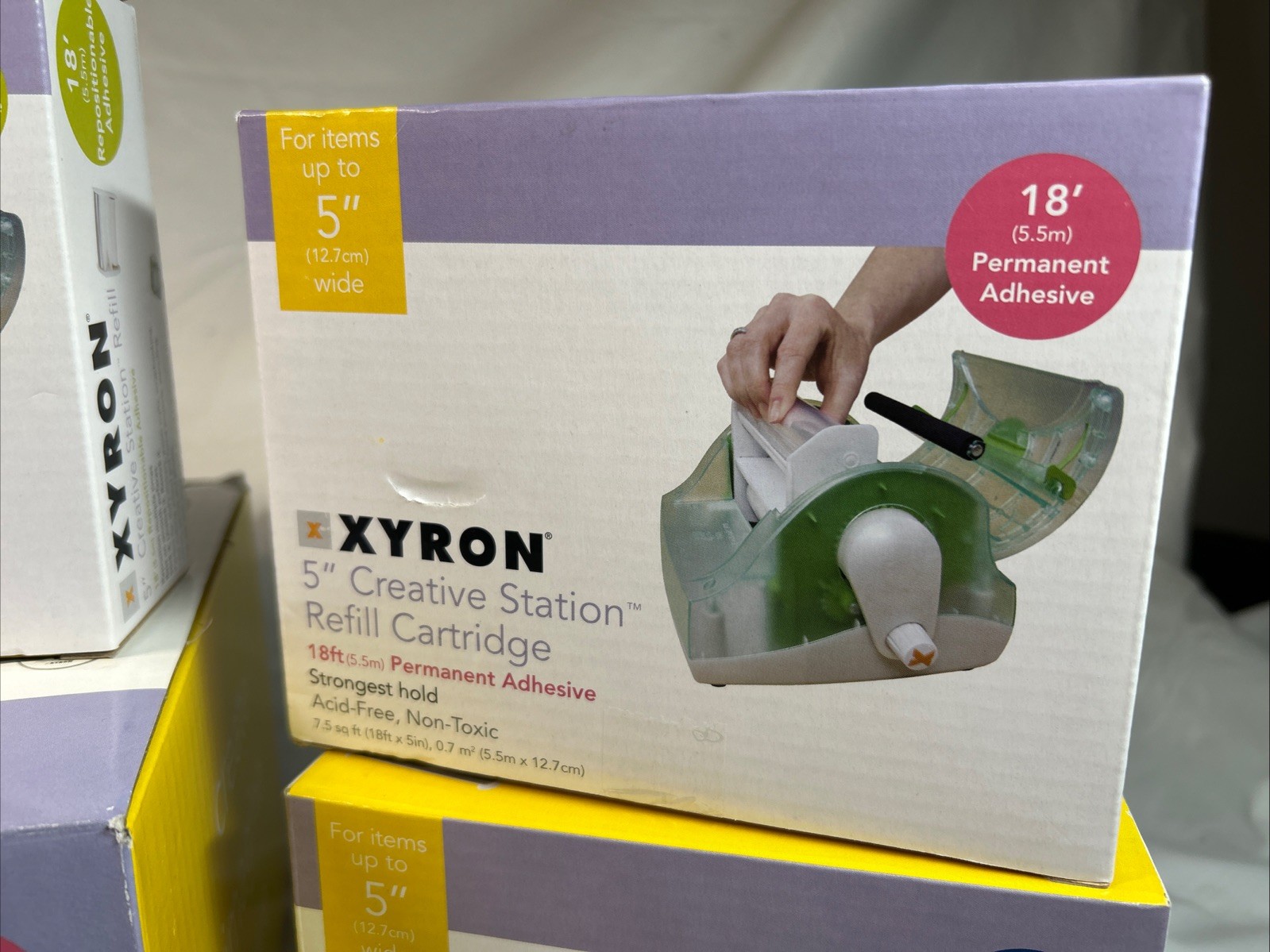 XYRON 5” Creative Station Applicator with 3 refill cartridges NEW Laminator