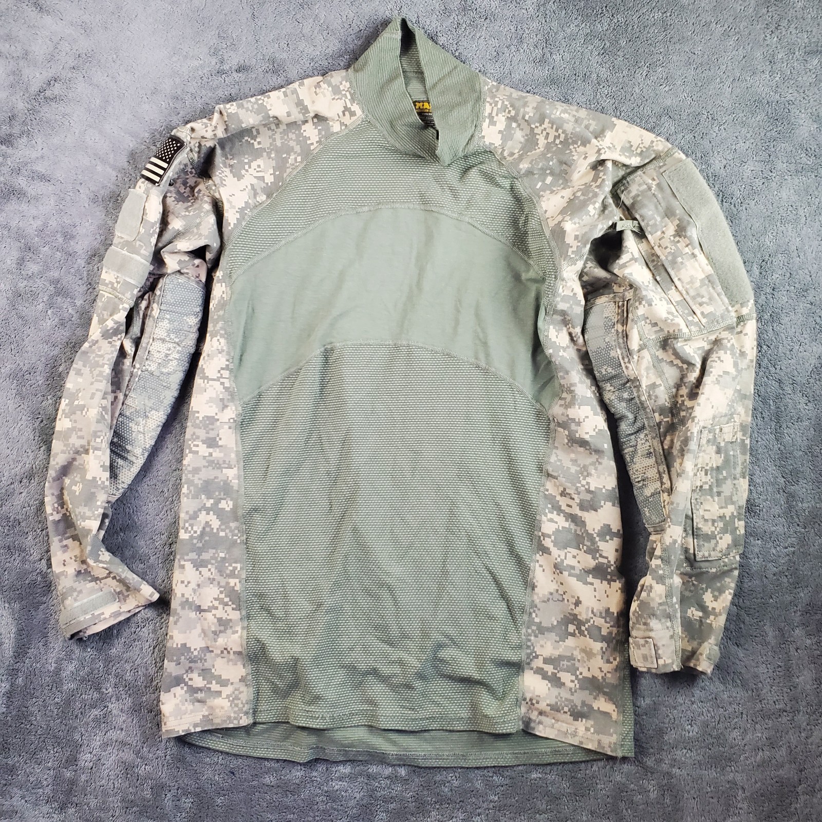 Massif Shirt Men's XL Green Camo Army Combat Military Soldier Team Field